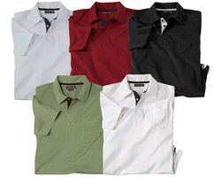ATLAS FOR MEN - 5-pack polo's - Heren - Verkrijgbaar in grote maten - 4XL