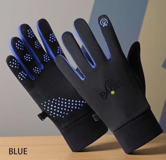 Blauwe Padelhandschoenen M/L met Grip