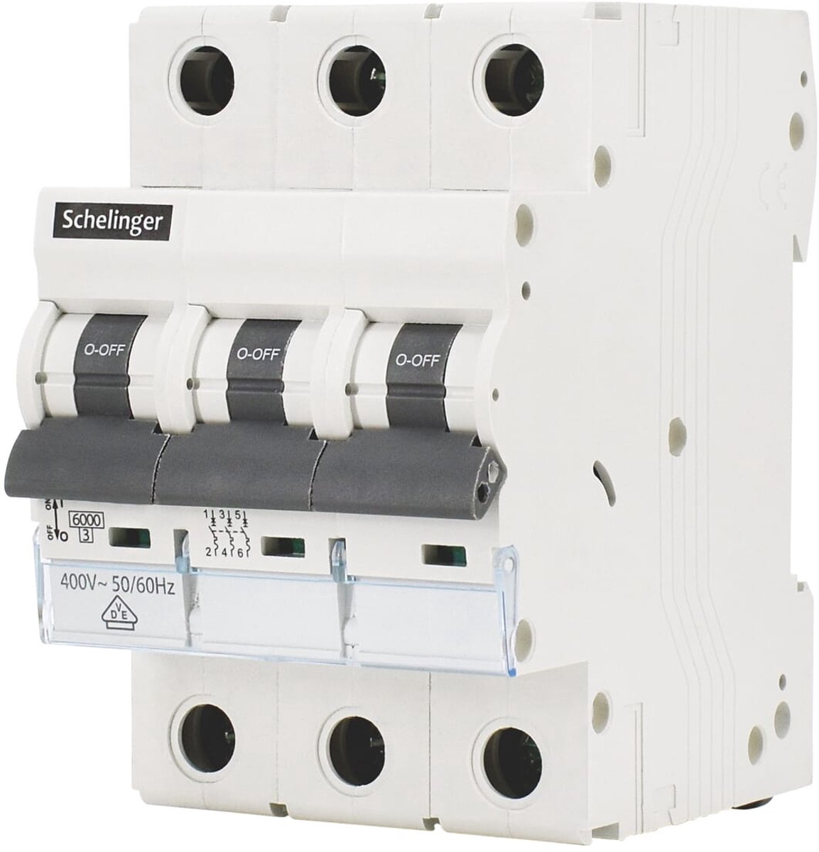 Schelinger Installatieautomaat 16A C-karakteristiek - 3-polig - 230/400V - A02-G8-3P-C16 - IP20