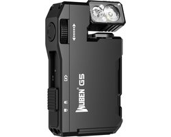WUBEN G5 Mini LED Zaklamp - Keychain EDC - 400 Lumen - RGB Light - 6 Modi - USB-C Oplaadbaar - IP68 Waterdicht - Black
