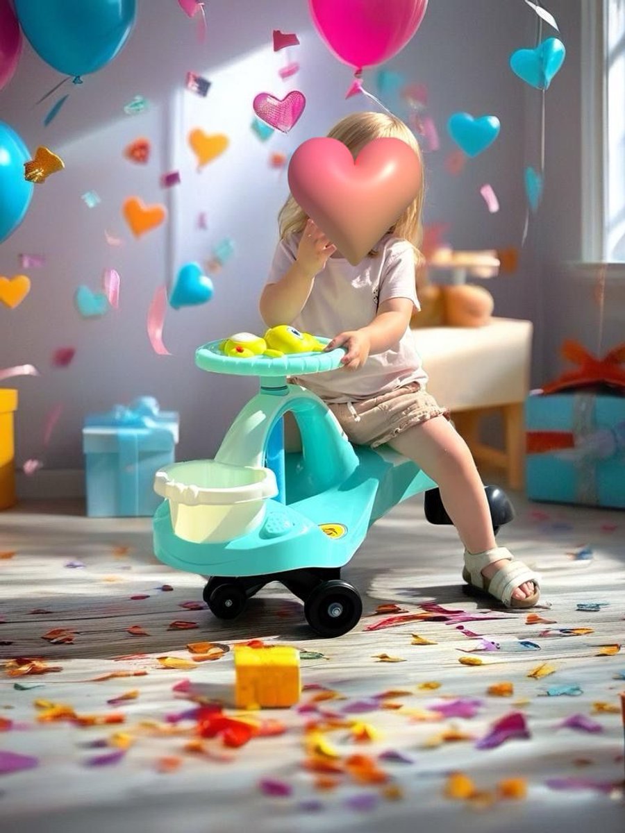 Plasmacar wigglecar - pastel mint loopauto - veilig en educatief speelgoed wiggle car