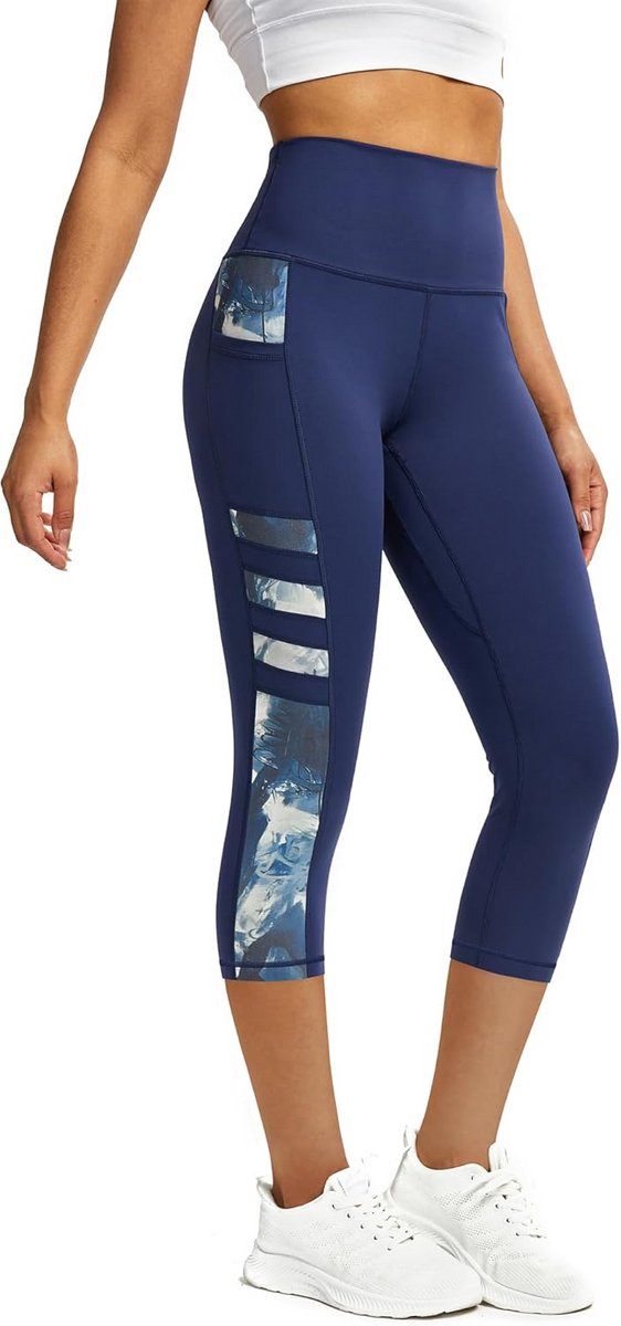 Ondoorzichtige Sportlegging Dames 3/4 met Hoge Taille en Zakken voor Fitness en Hardlopen — afbeelding 5