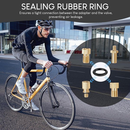 Bicycle Valve Adapter Set with Inflation Needle and Storage Box — afbeelding 2