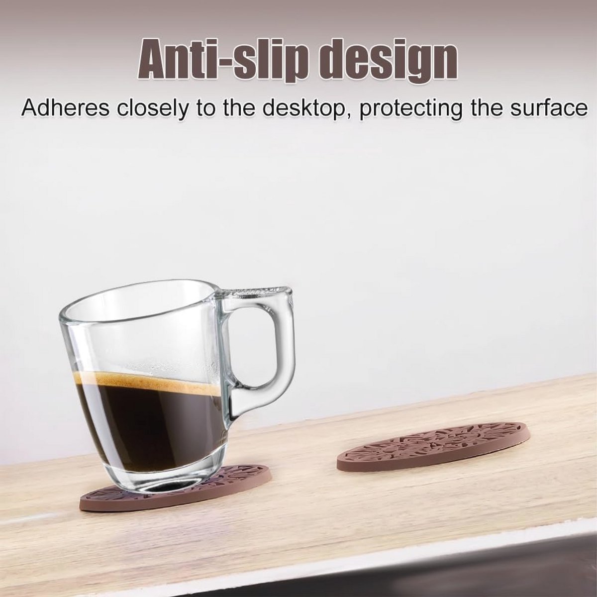Siliconen onderzetterset - Hittebestendig, Antislip, Vaatwasmachinebestendig - 6 Stuks