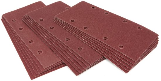 Papier de verre orbital HBM 90 x 187 mm K60, K80, K120, lot de 18 pièces
