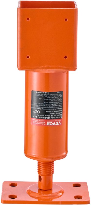 VEVOR Vloerlifter – 20 Ton Hydraulische Fleskrik, Hefbereik 225-435 Mm, Voor SUV’s, Campers En Landbouwapparatuur (inclusief 2 Handgrepen)