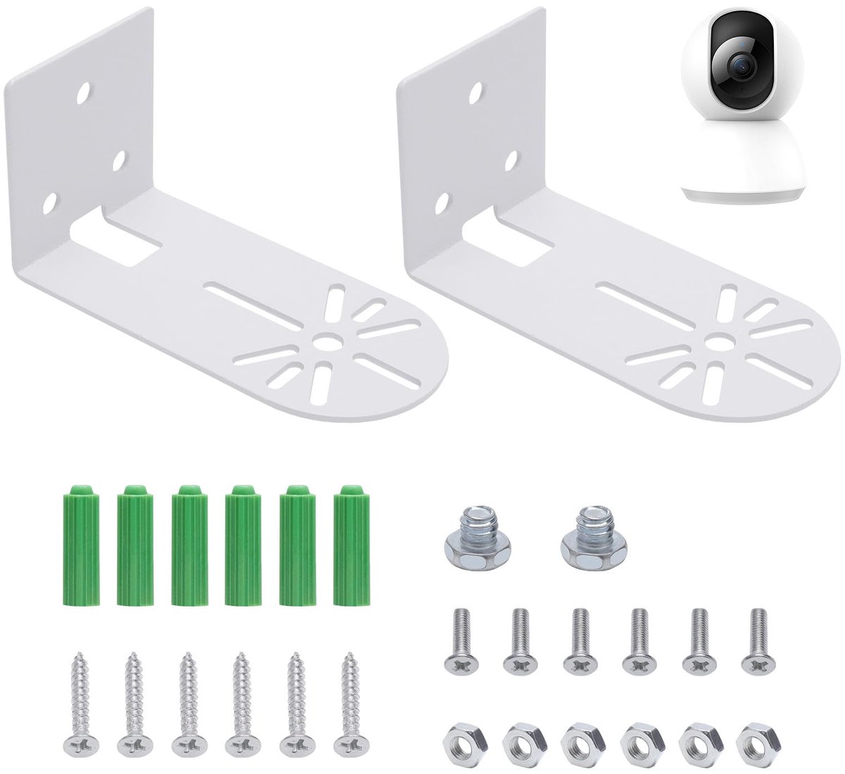 Pack of 2 Camera Wall Mounts, Wall Mounts, Ceiling Mount, Stand Holder, Accessories, Security Camera, Surveillance Camera, Mounting Bracket, Compatible with Eufy Security Indoor Cam E220/Blink