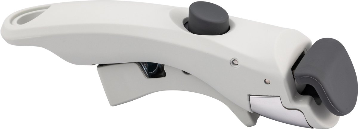 NutriChef Vervangbare Pannengreep - Ergonomisch, Warmtebestendig, Snelle Bevestiging - Grijs