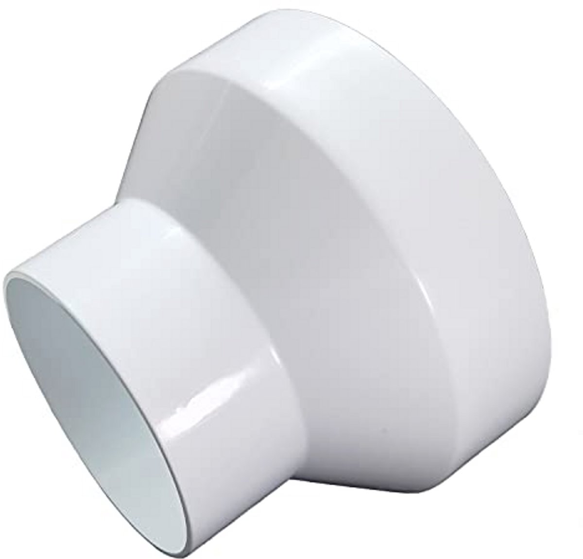 PVC verloopstuk 110 mm tot 100 mm voor ventilatie - Ronde buizen en leidingsystemen