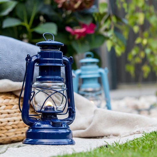 Feuerhand Stormlantaarn Baby special 276 - Donkerblauw - 13.5x15x26.5cm - Modern van Feuerhand — afbeelding 3