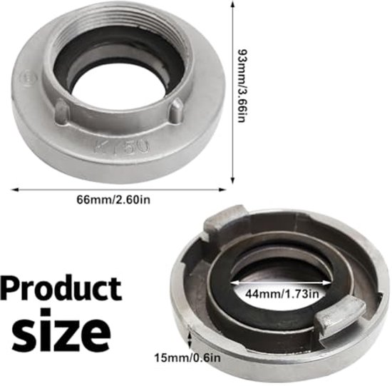 Container Coupling C Coupling, Fixed Coupling, 2 Inch Female Thread with Seal for Tubes ...