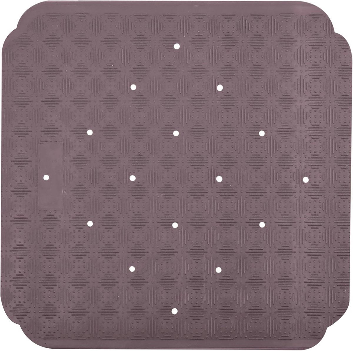 Antibacteriële Antislip Douchemat met Zuignappen - Pruim - 53x53 cm