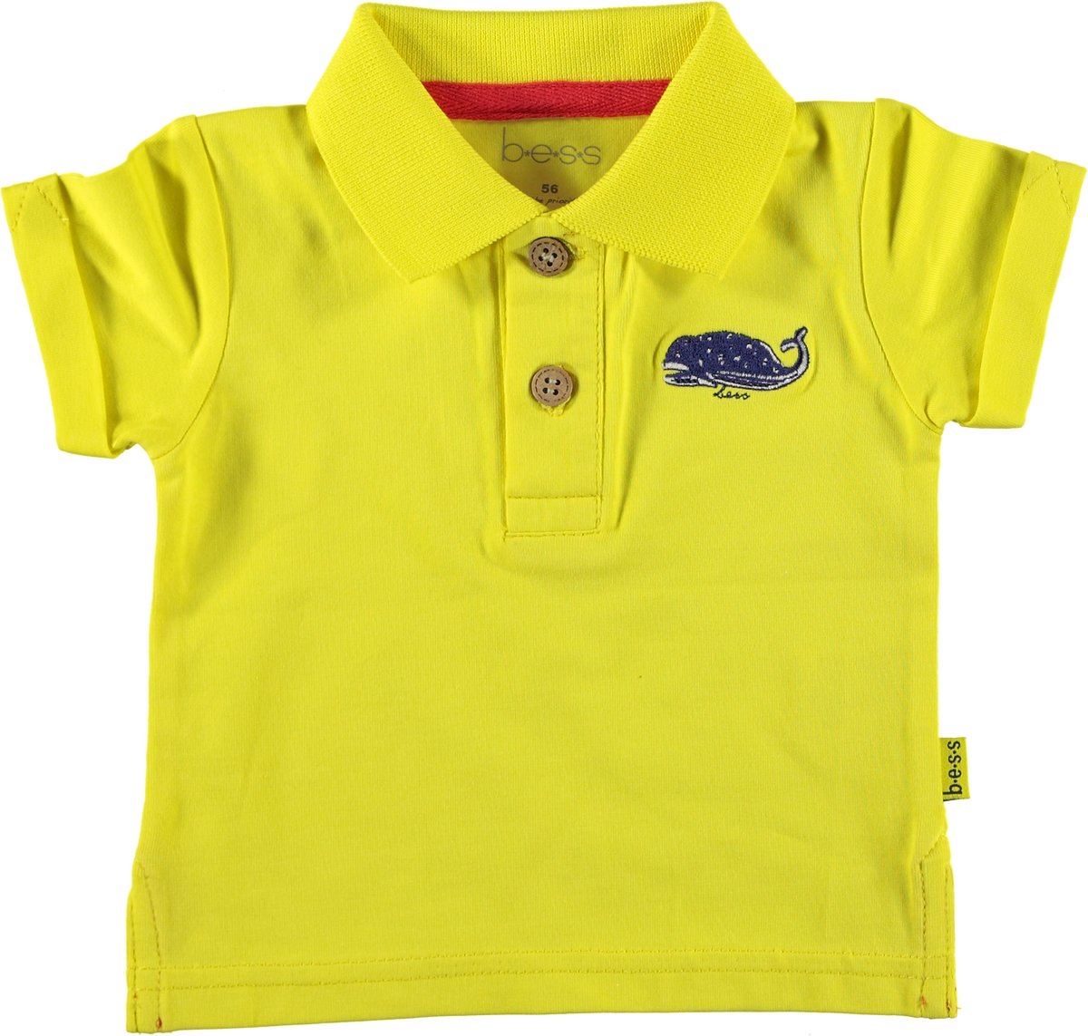 Bess - Polo Geel met applicatie - Maat 62