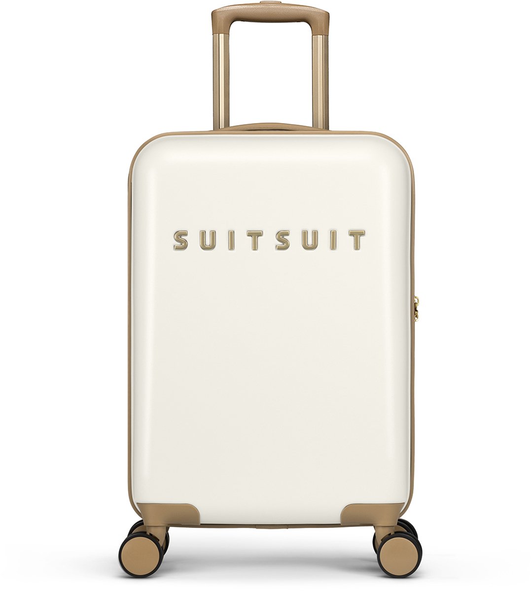 SUITSUIT Handbagage koffer 55x35x20 - Handbagage trolley - Lichtgewicht koffer - Reiskoffer - Veilig TSA cijferslot - Fusion koffer White Sawn - Wit