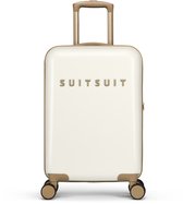 SUITSUIT Handbagage koffer 55x35x20 - Handbagage trolley - Lichtgewicht koffer - Reiskoffer - Veilig TSA cijferslot - Fusion koffer White Sawn - Wit