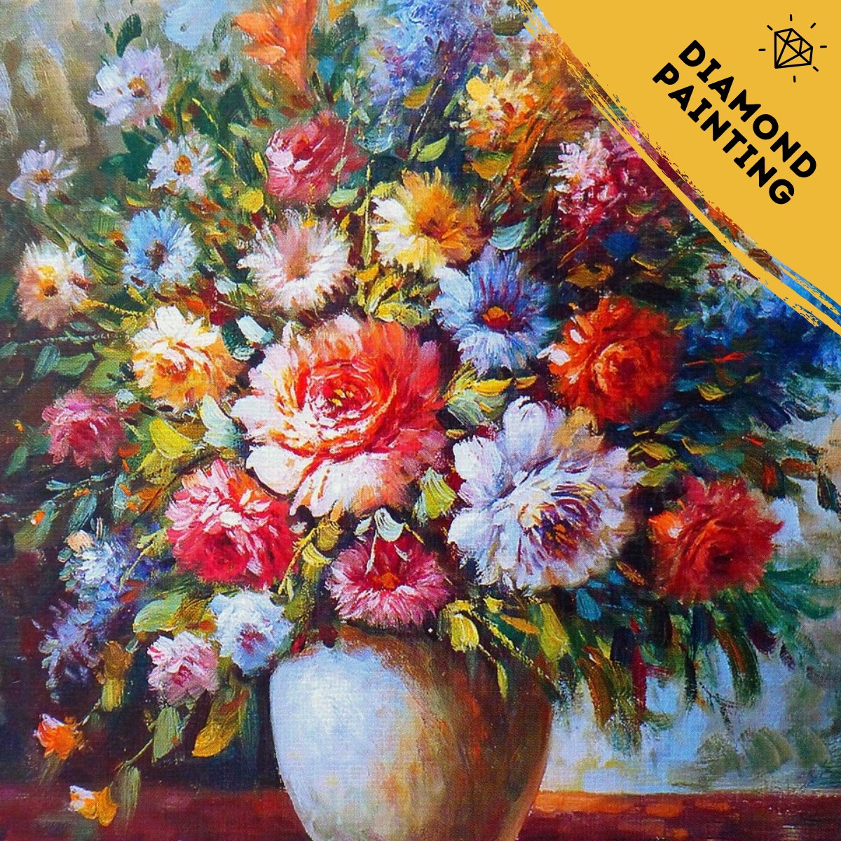 De Hobby Planeet Diamond Painting Bloemen en planten 30x40cm - Diamond Painting Volwassenen - Pakket Volledig