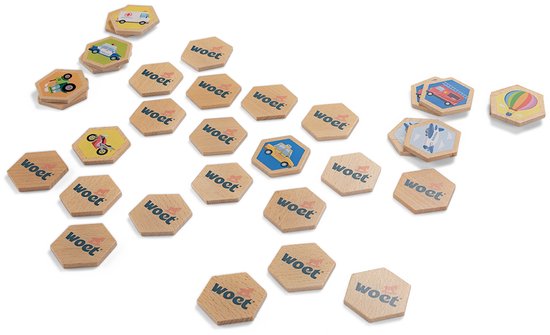 Woet® Houten Memory Spel met Voertuigen - Geheugenspel voor Kinderen - FSC - Inclusief Opbergzak - Educatief Speelgoed - Vanaf 2 Jaar