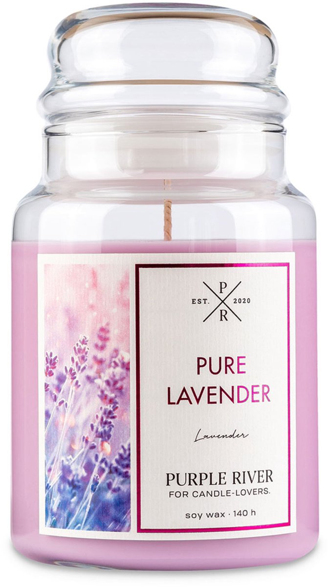 Purple River Candle Geurkaars - pure lavendel