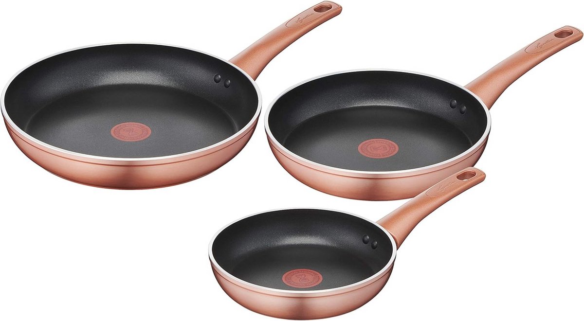 Pannenset met antiaanbaklaag van aluminium, Ø 20/24/28 cm, 3-delig, ergonomische handgrepen
