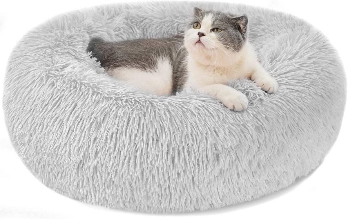 Ronde Huisdierenbedden van Pluche - Wasbare Donutvormige Kussen voor Honden en Katten in L/XL/XXL/3XL