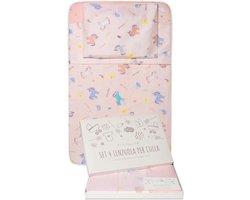 GOYSILA Chicco Next To Me Beddengoed, compatibel met 4 stuks, katoen, 100% Oeko-Tex, complete matras voor wieg, cosleeping hoeslaken, babybed, Next2me Dream Cullami Kinderkraft eenhoorns
