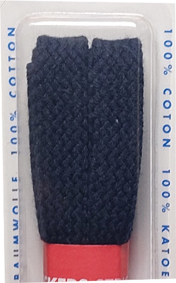 GVS Veter - Donker Blauw - Plat - Lengte 90 cm - Breedte 9 mm - Schoenveter