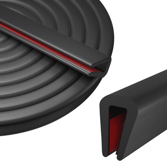 U-vormige randbescherming voor autodeuren - Rubber, zelfklevend