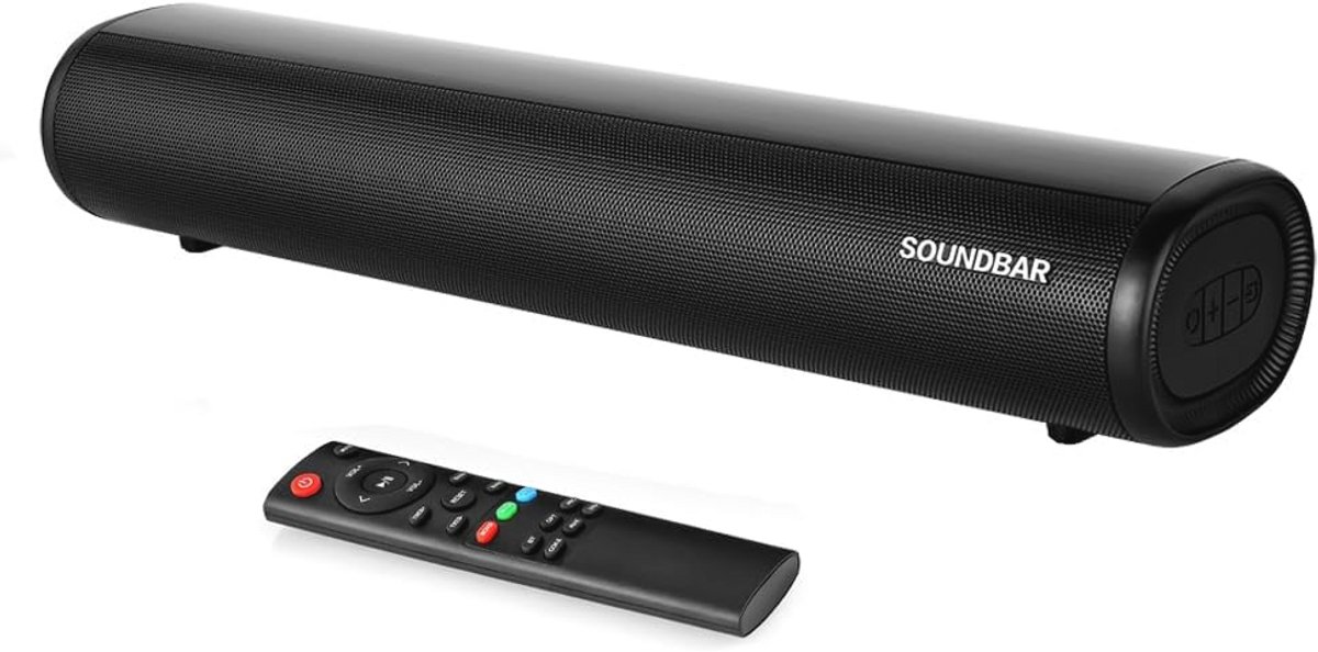 Soundbar voor TV met Bluetooth, compacte 2.0-kanaals luidspreker met afstandsbediening