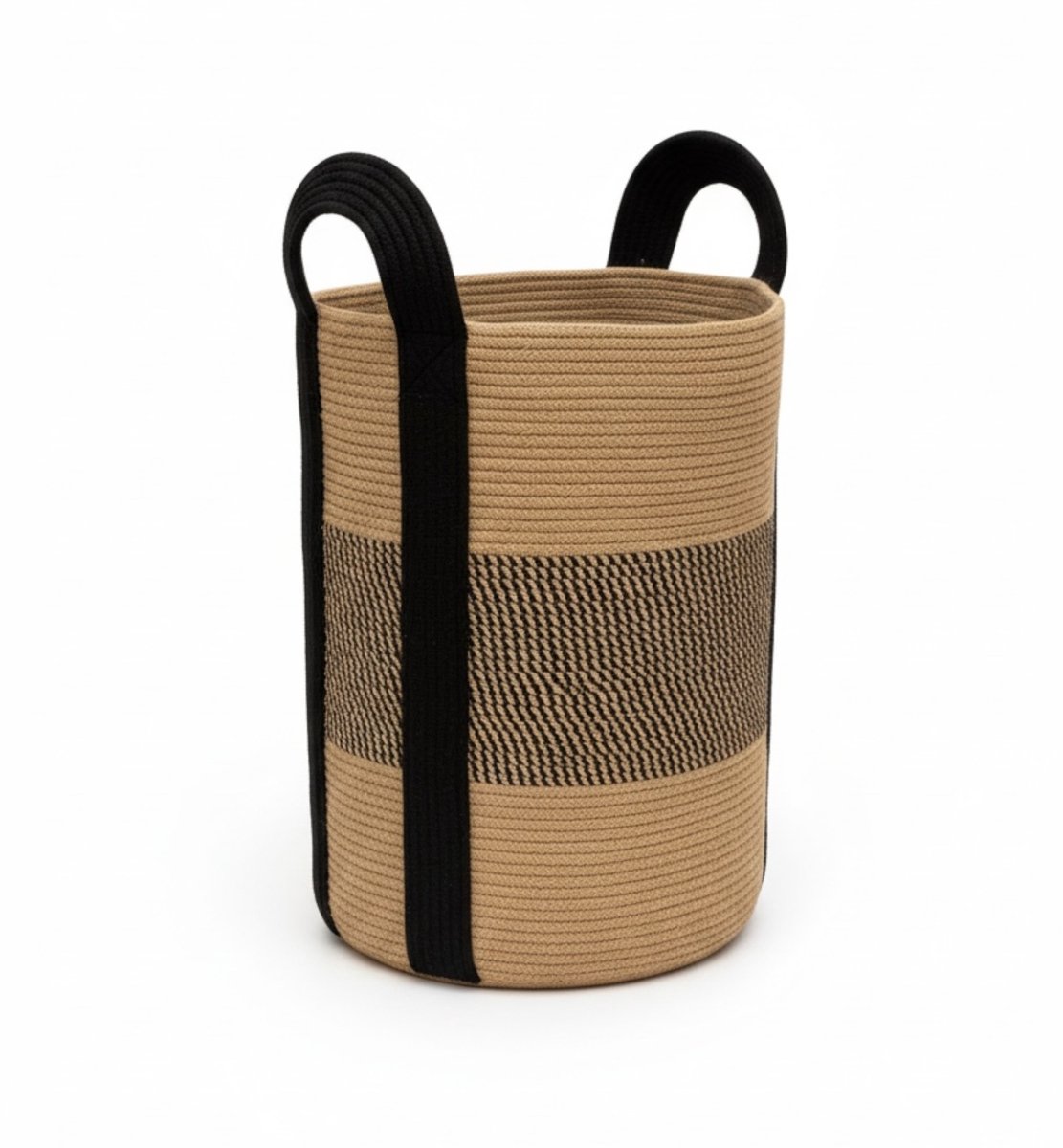 Opbergmand Studio Lisette® - Decoratieve katoenen opbergmand / wasmand / speelgoedmand - Jute - Cali Large 40x60cm 75L