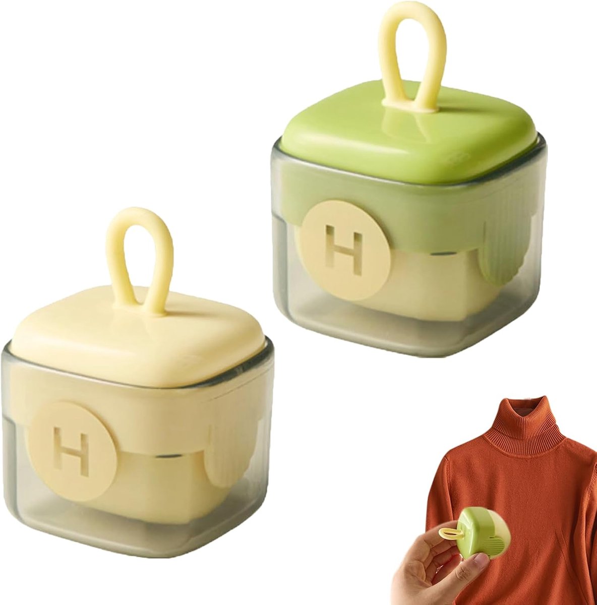2 stuks herbruikbare pluisrollers, wasbare draagbare pluisverwijderaar, pluisrollerbal, voor het verwijderen van pluisjes van kleding, dierenharen en haren van meubelverwijderaar