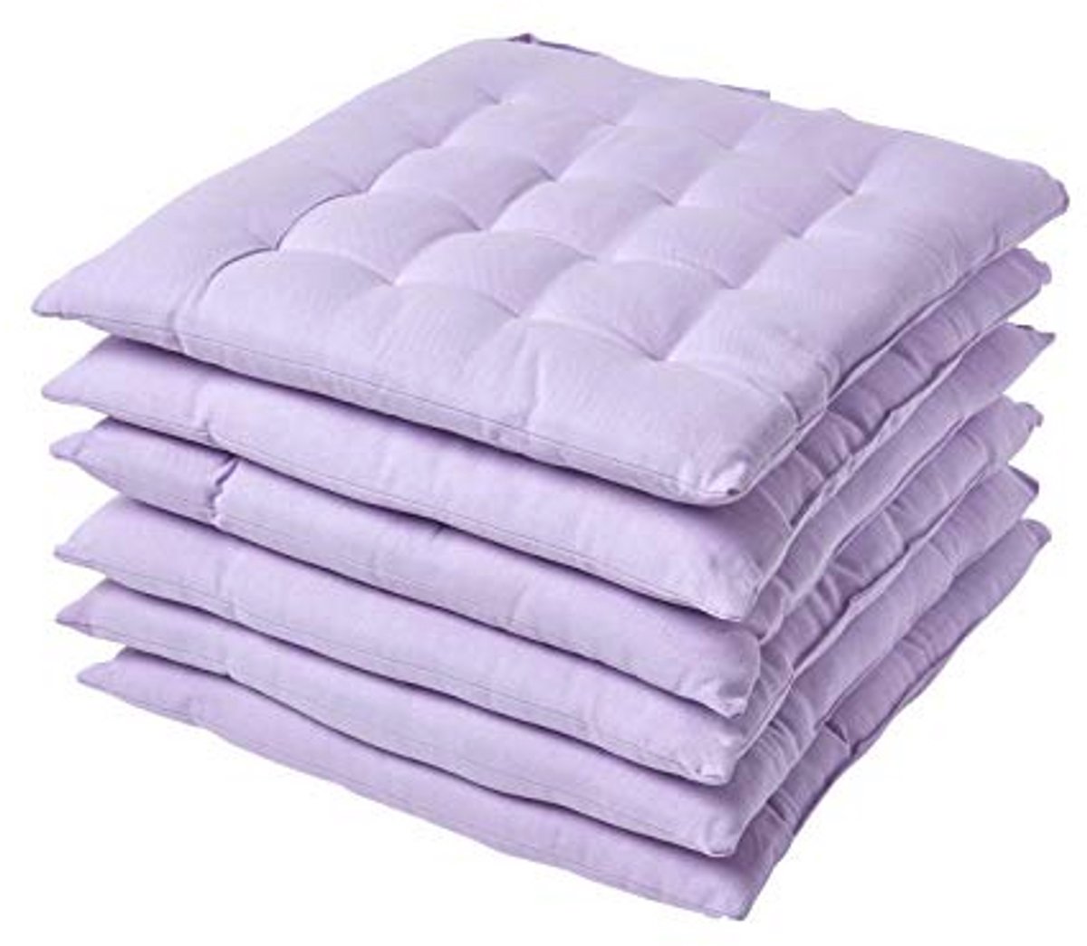 Mauve Zitkussens voor Eetkamerstoel - Set van 6, 100% Katoen, 40 x 40 cm
