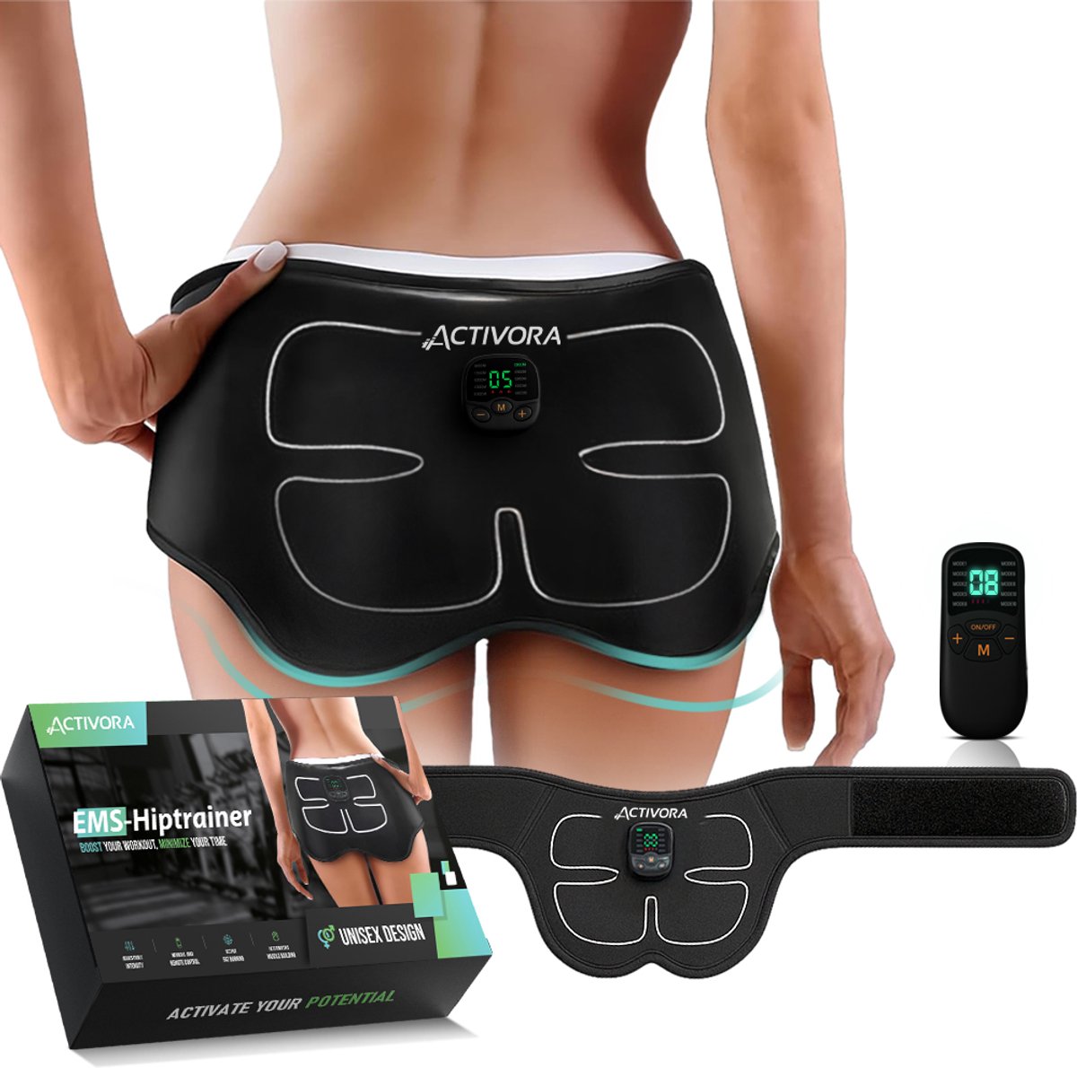 Activora EMS-Heuptrainer - EMS Trainer - Billen Trainer - Shapewear - Cellulite - Massage apparaat billen - Spierstimulator - Afvallen