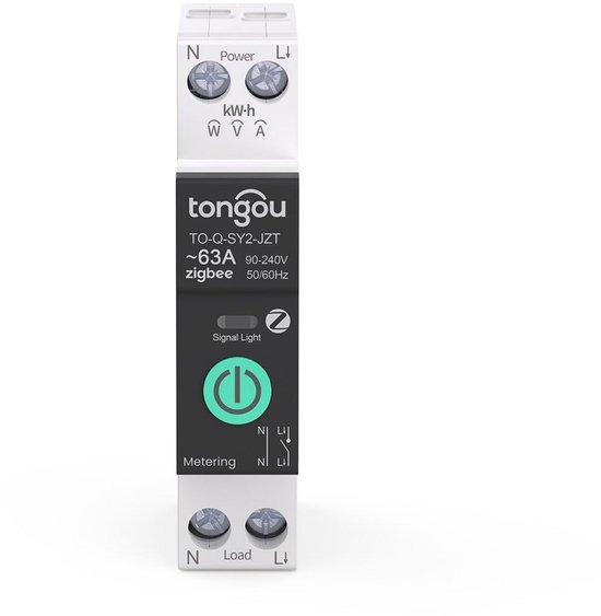 TONGOU WIFI Smart WIFI Life 1P DIN-Schiene für Smart Home Remote Control Switch von APP TUYA (Mit Metering 10A