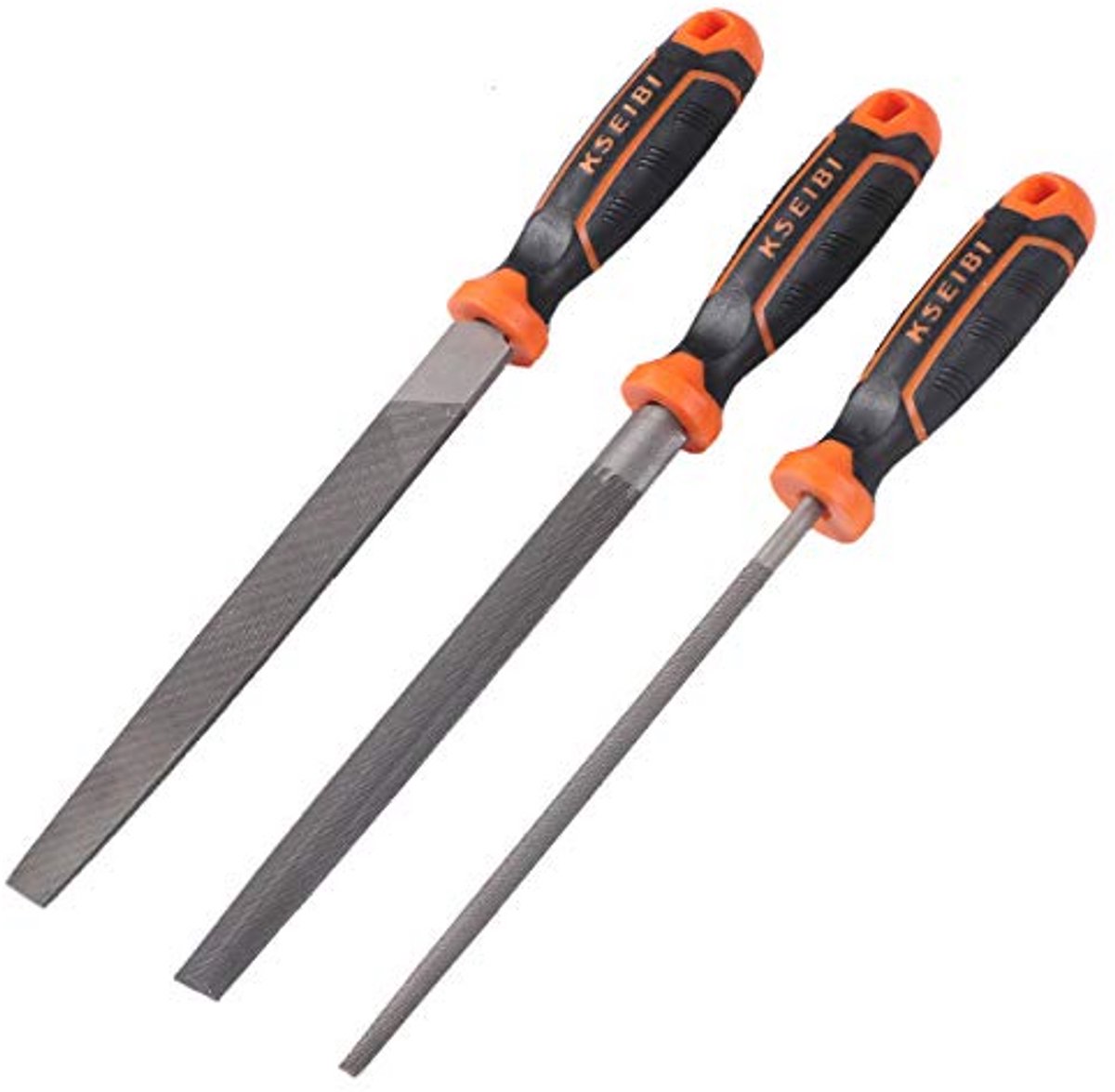 Hoogwaardige Carbon Rasp File Set met Comfortabele Grip - 3 Stuks voor Houtbewerking