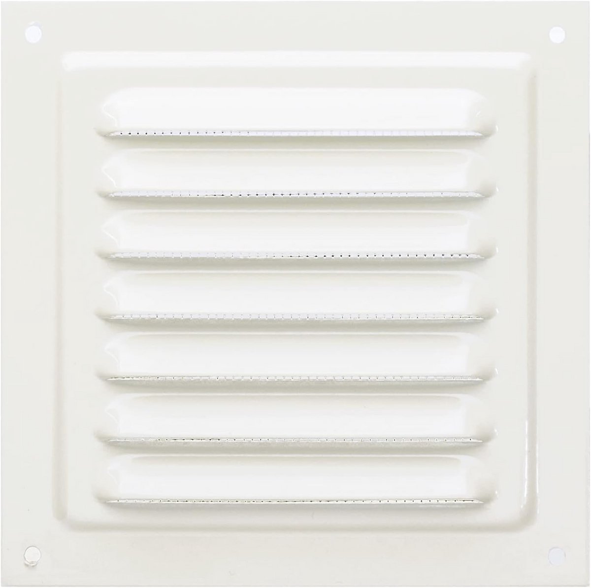 Ventilatierooster 12,5 x 12,5 cm - Wit Metalen Ventilatie