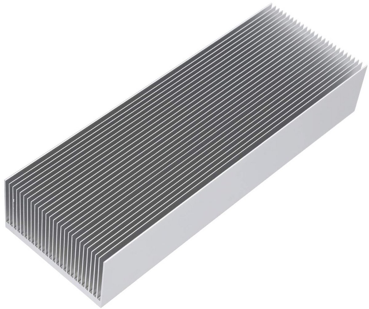 Extra Grote Aluminium Koellichamen 300 x 69 x 36 mm voor Hoge Vermogen Transistoren en LED's