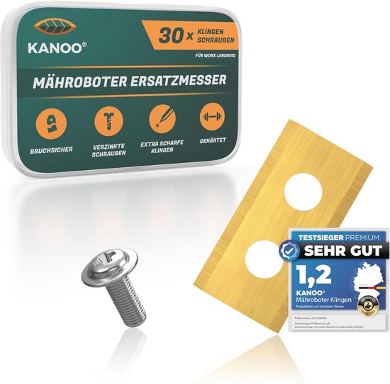 Premium Titanium Reservemessen voor Robotmaaiers - Set van - Premium - €52,39