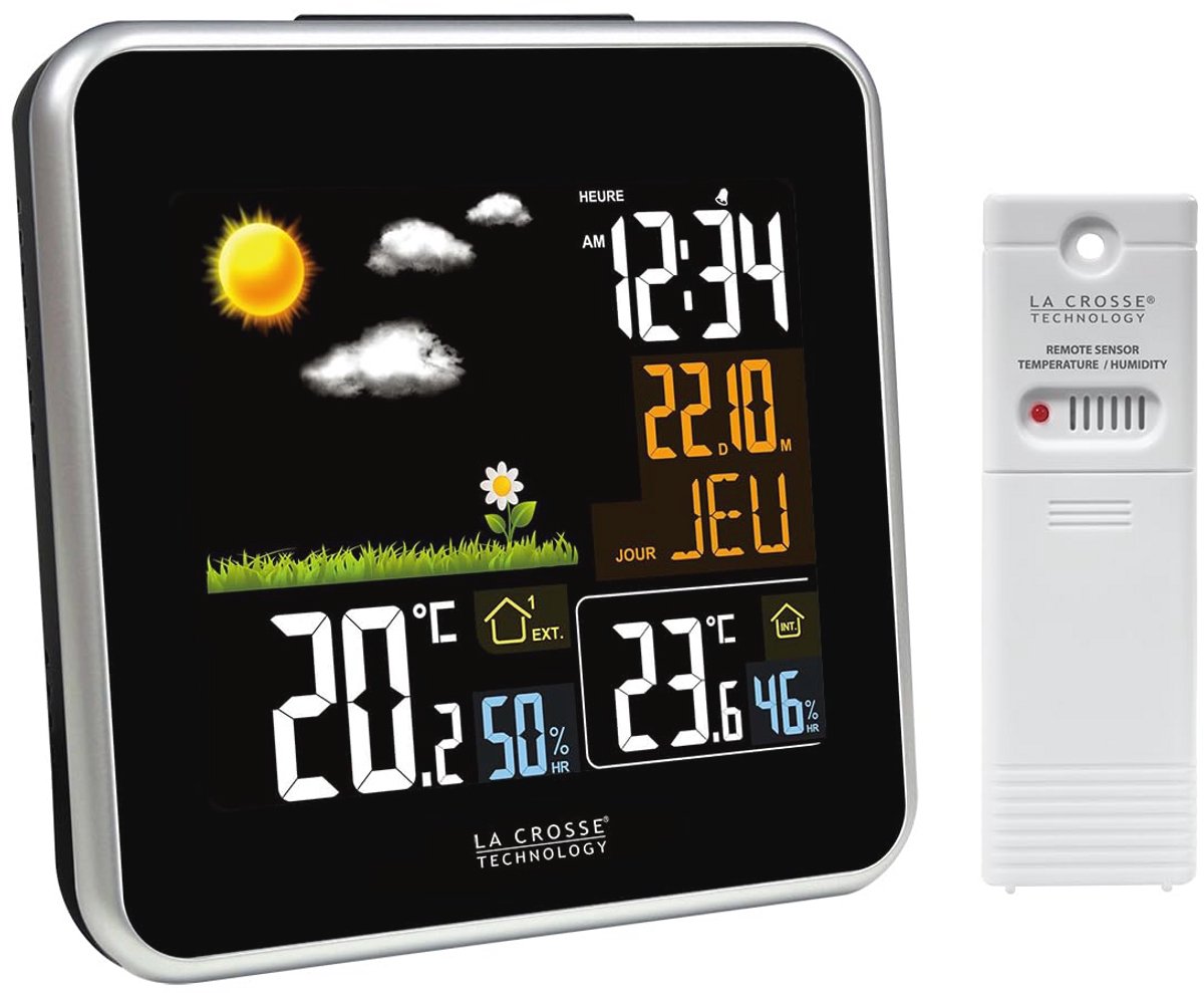 Weerstation met gekleurd LCD-display voor nauwkeurige weersinformatie
