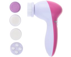 Gezichtsreinigingsborstel - Elektrisch exfoliërend roterend gezichtsreinigingsapparaat, waterdicht, diepe reiniging, exfoliërend, roterend SPA-apparaat, elektronisch acnebehandelingsgezichtsreinigingsrotatiesysteemset, 5 borstelkoppen
