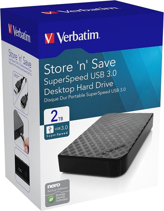 Externe Harde Schijf 2 TB - 3,5 inch, Desktop HDD, USB 3.0, Supersnelle Gegevensoverdracht van Merkloos — afbeelding 3