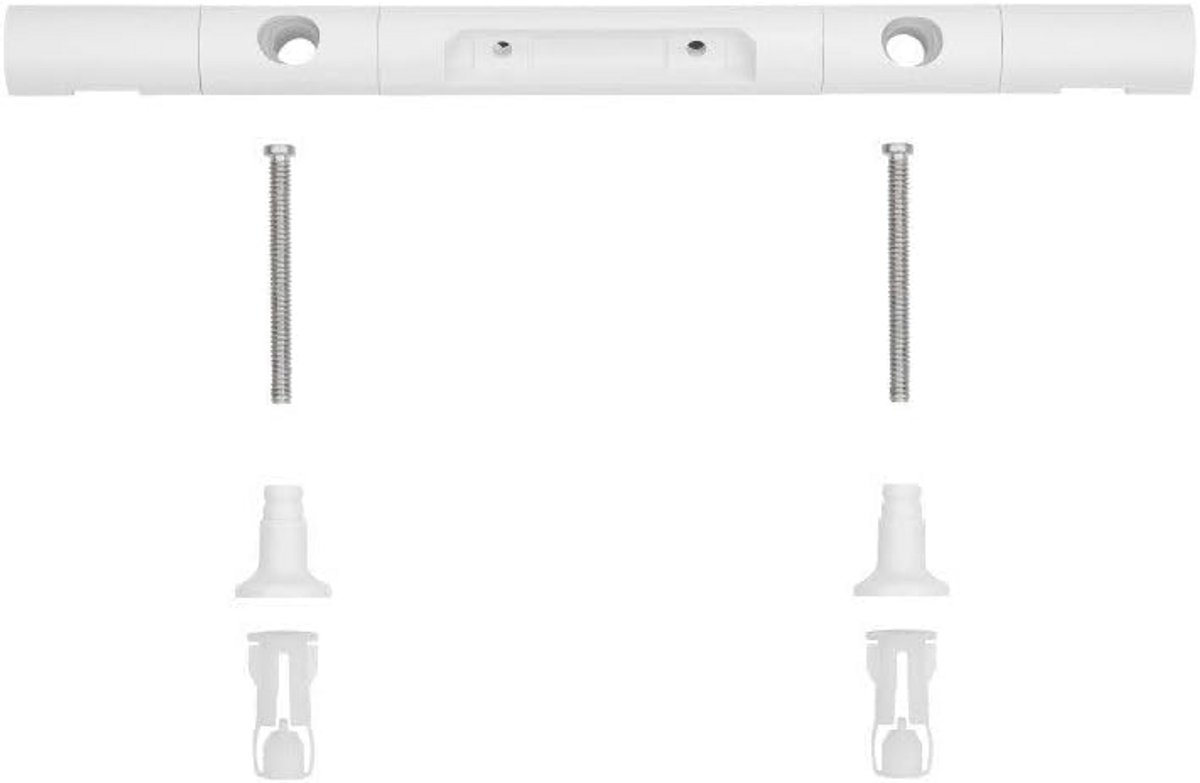 Witte WC-bril met scharnier en bevestigingen voor comfortabele toiletervaring
