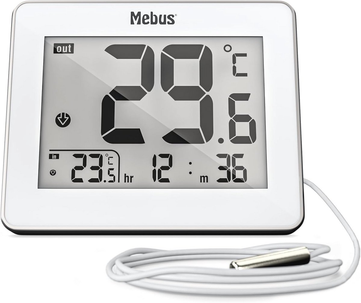 Digitale Thermometer met Bekabelde Buitensensor voor Binnen- en Buitentemperatuur