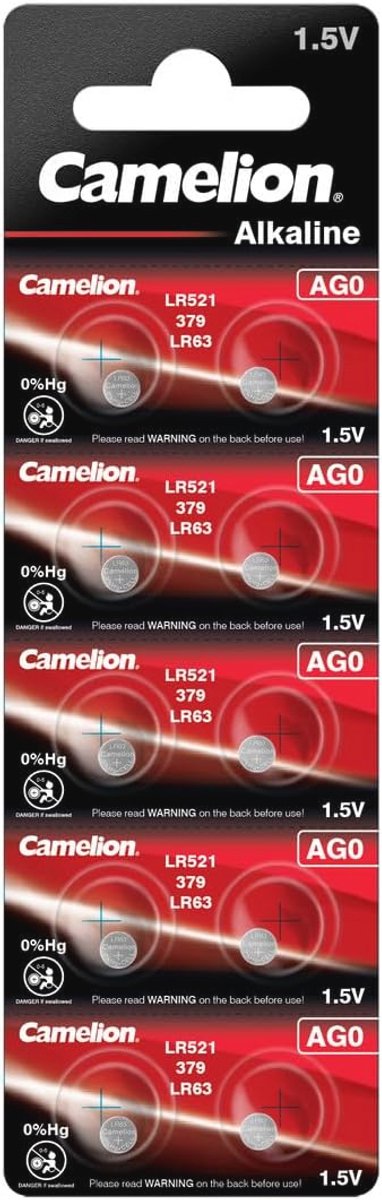 Knoopcelbatterijen voor klokken LR63 AG0 LR521 379 SR521W - 10 Stuks