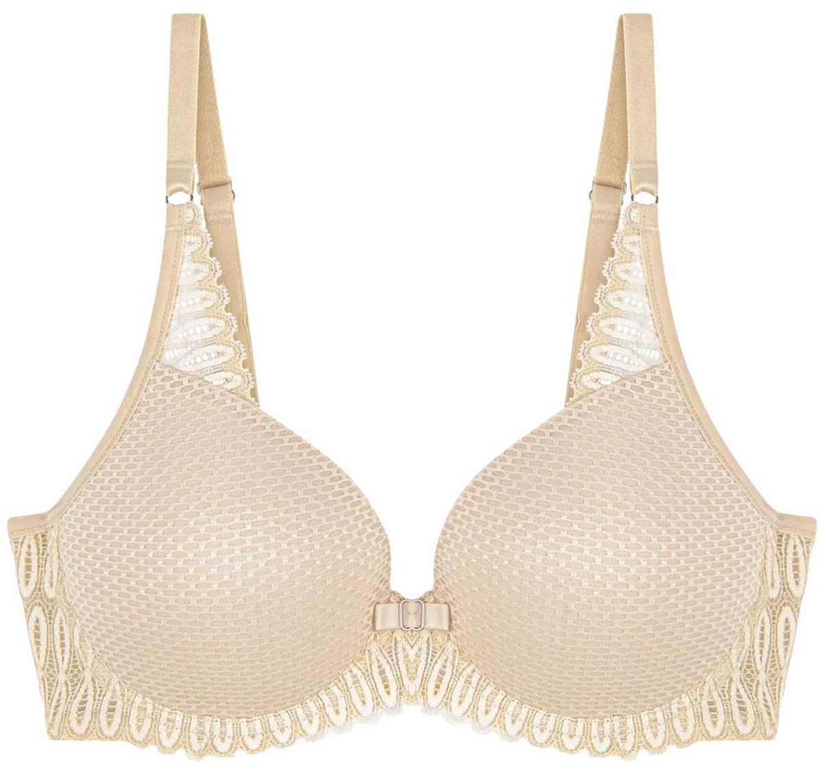 Triumph Aura Spotlight BH met Beugel – Licht Voorgevormd – Ivoor – Comfort & Elegante Kant - 70-85 E Crème