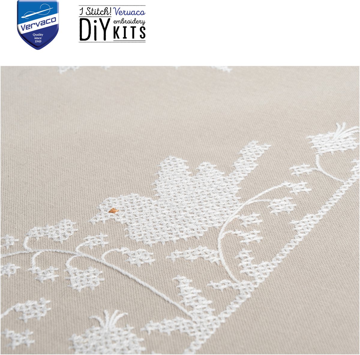 Vervaco - Tafelkleed kit - Witte vogels - PN-0013116 - Borduren - Borduurpakket - Borduurpakket volwassenen - Borduurpakket kind — afbeelding 4