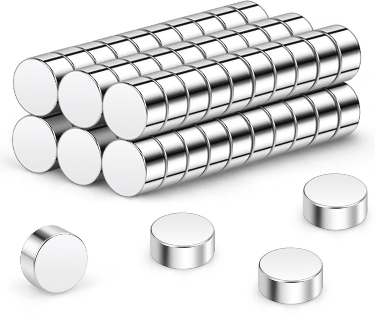 Mini Neodymium Magneten 2x1 mm - Sterke 60 Stuks voor Koelkast en Kantoor