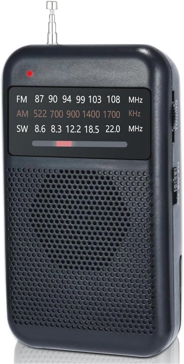 Draagbare 3-bands radio met sterke luidspreker