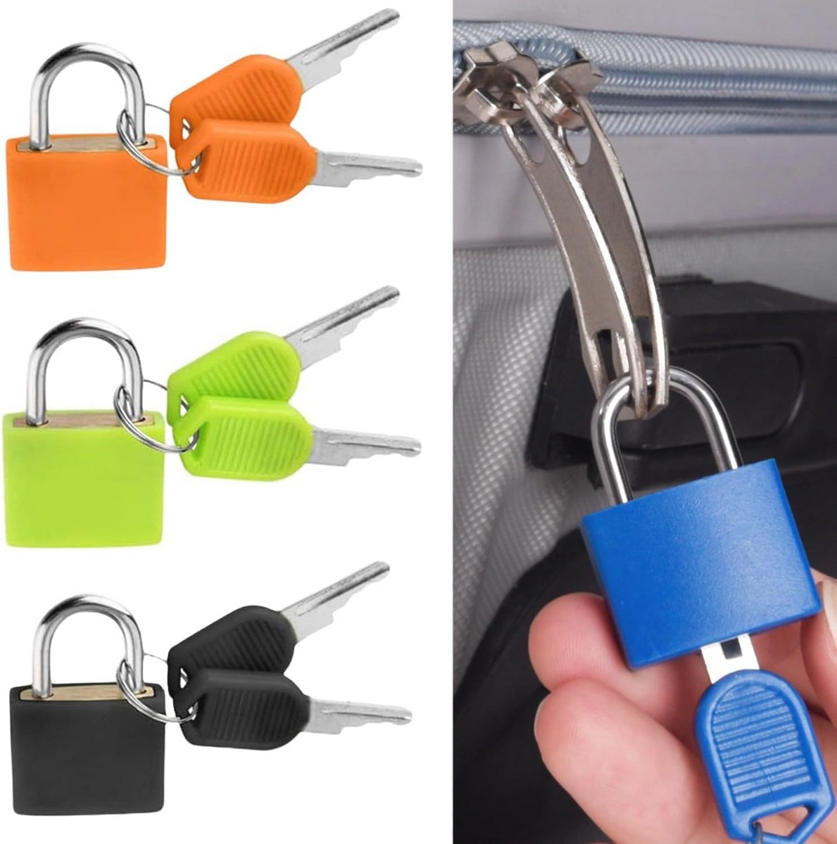 Koffersloten met Sleutels - Set van 4 voor Bagage, School en Gym
