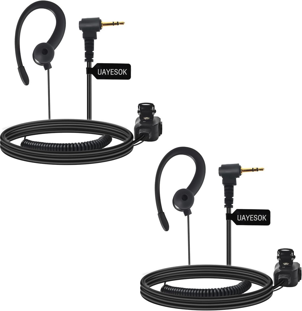 Draadloze headset met PTT-microfoon voor walkietalkies - compatibel met diverse modellen