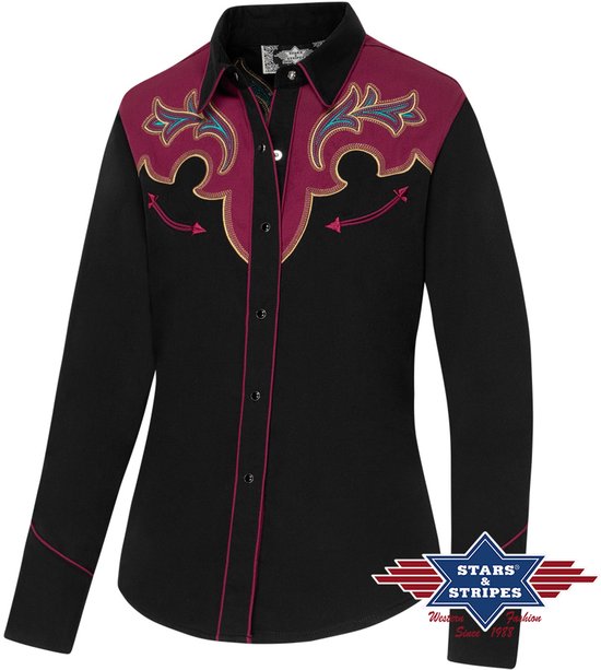 STARS & STRIPES Dames westernblouse »Pasadena Blue